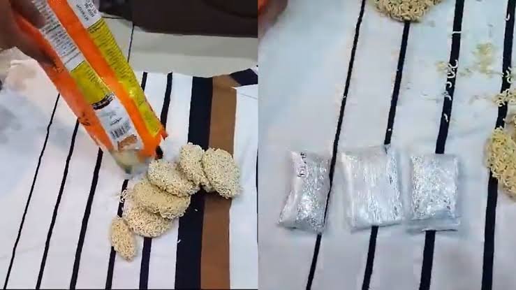 “Noodle-Nabbing: Diamonds Worth Crores Discovered in Unlikely Places at Mumbai Airport”